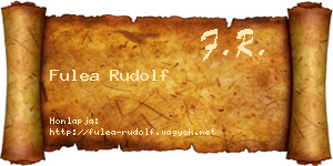 Fulea Rudolf névjegykártya