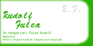 rudolf fulea business card